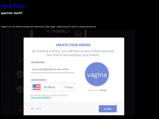 shop/servercreation screenshot