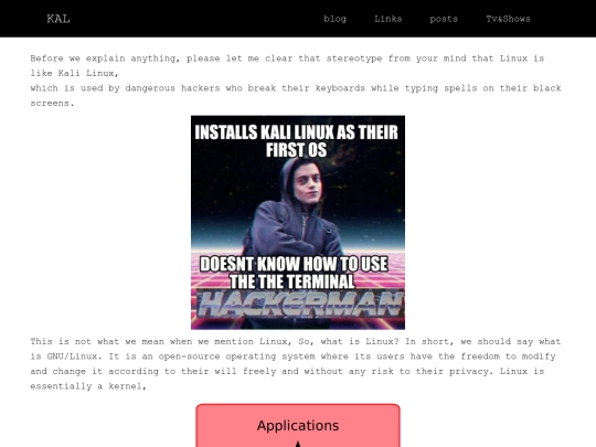 blogs/linux screenshot
