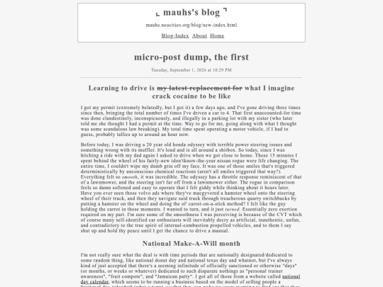 blog/posts/micro-post-dump-the-first screenshot