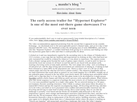 blog/posts/the-early-access-trailer-for-hypernet-explorer-is-one-of-the-most-out-there-game-showcases-ive-ever-seen screenshot
