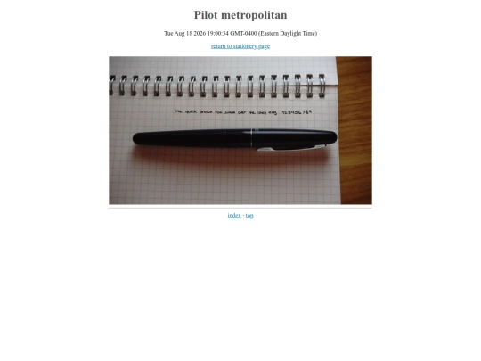 stationery/posts/pilot-metropolitan screenshot