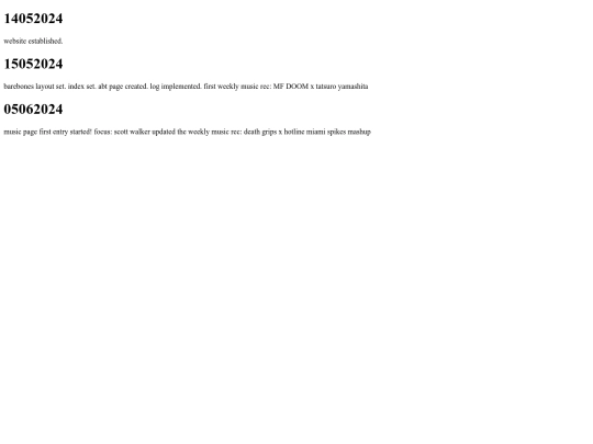 pages/log screenshot