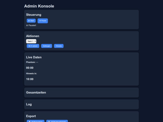 admin screenshot