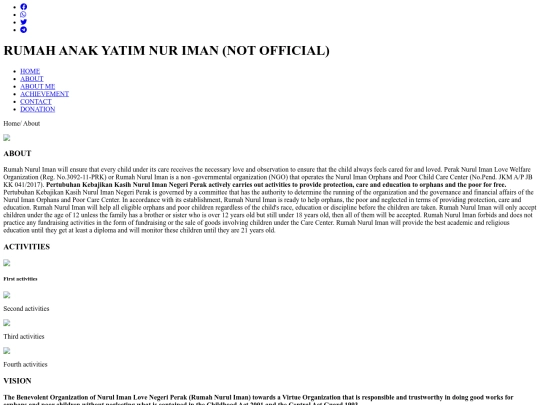 rumah anak yatim/about screenshot
