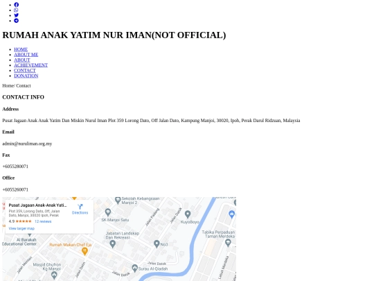 rumah anak yatim/contact screenshot