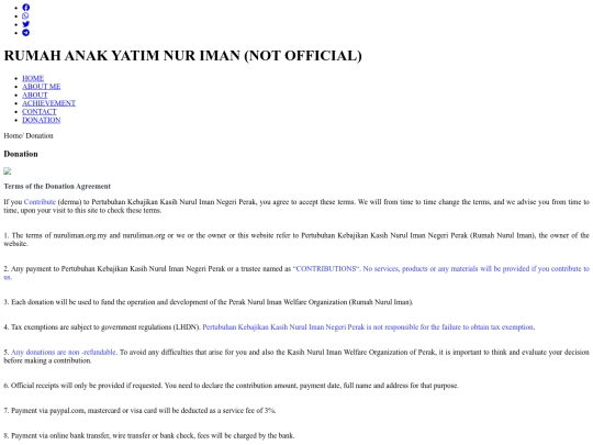 rumah anak yatim/donation screenshot