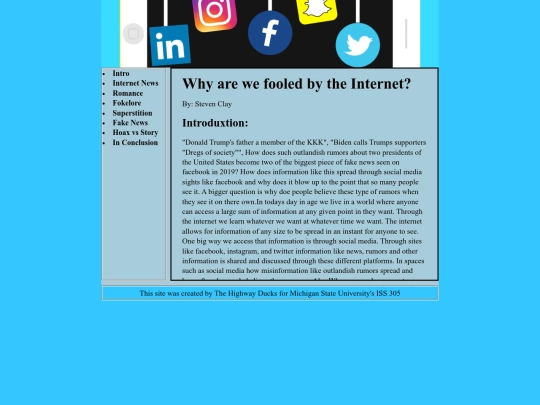 Steve's page/internet screenshot