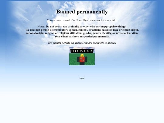 banned screenshot