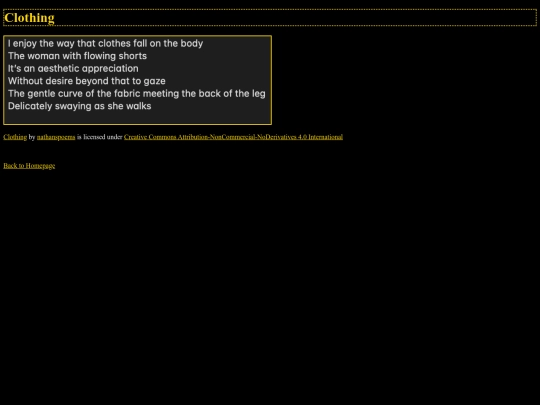 clothing screenshot