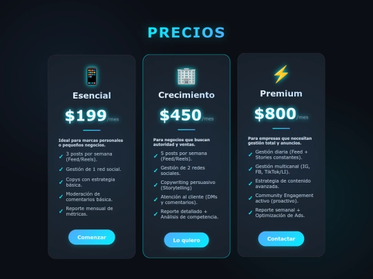 Precios screenshot