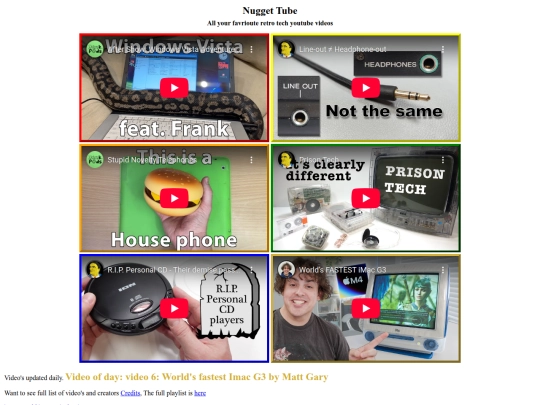 html+/nugtube screenshot
