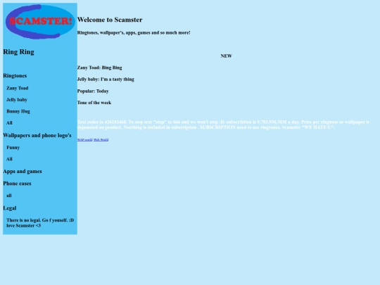 html+/scamster/scamster screenshot