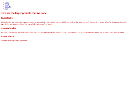 projects screenshot