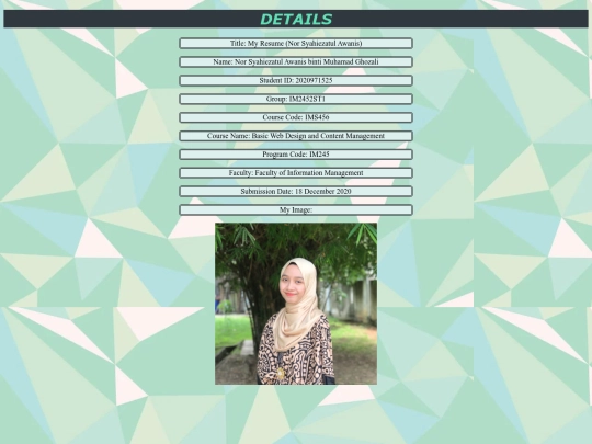 student screenshot