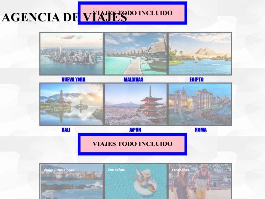 proyectocss.html/agenciaviajes screenshot