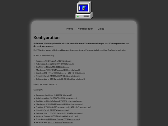 Konfiguration screenshot