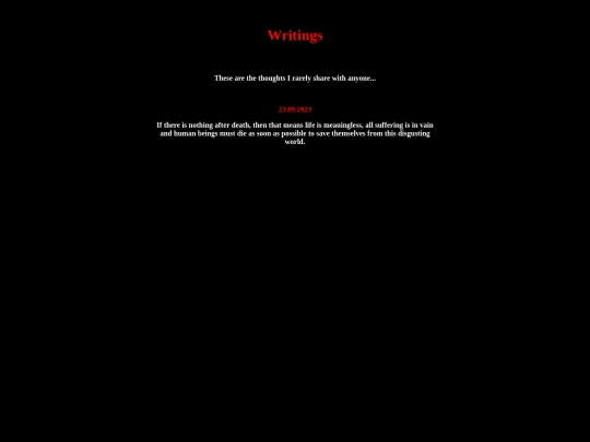 writings screenshot