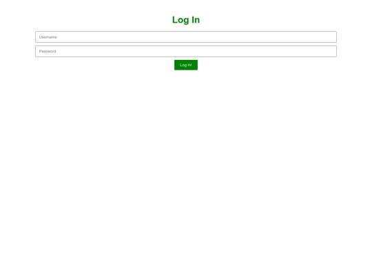 login screenshot