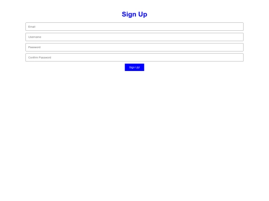 signup screenshot