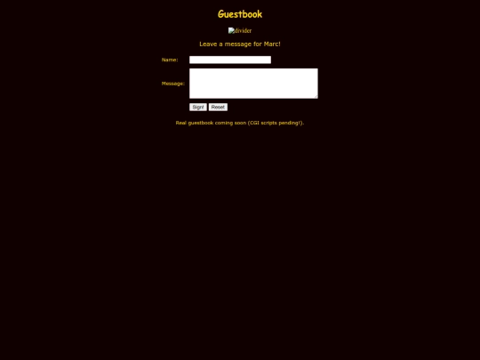 guestbook screenshot
