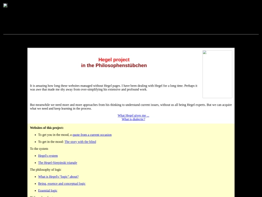 hegel/Startseite meines Hegelprojektes screenshot