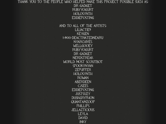 credits screenshot