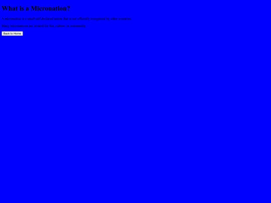 micronation screenshot