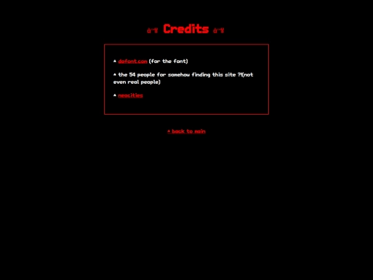 GovernedOnesWeb/credits screenshot