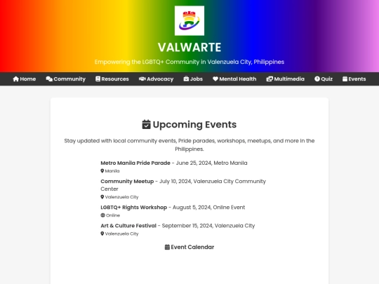 events screenshot