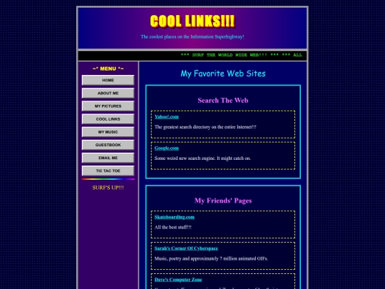 my 90s site/90slinks screenshot