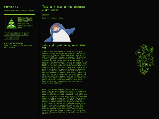 Blog screenshot
