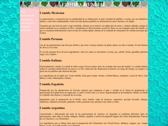 comida mundial screenshot