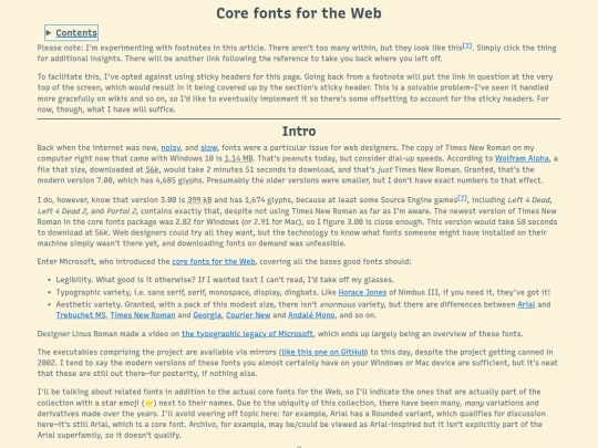 fonts/corefonts screenshot
