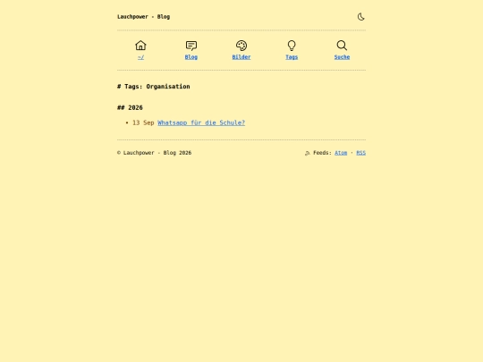 tags/organisation screenshot