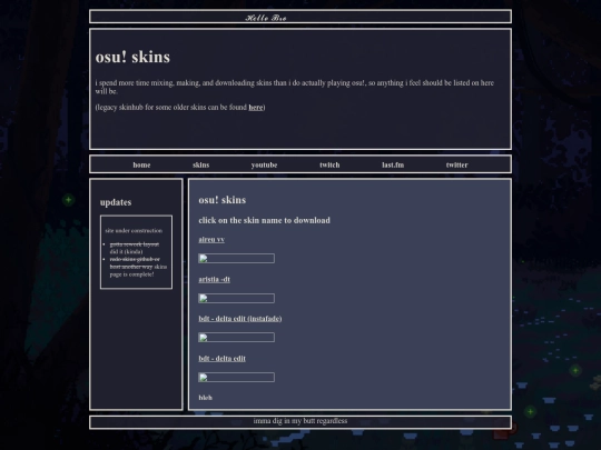 skins screenshot