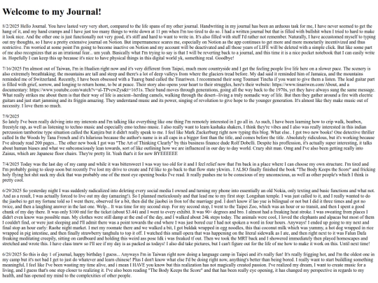 pages/journal screenshot