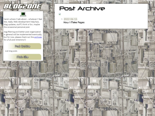 blog/archive screenshot