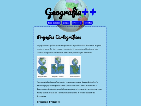 projeções screenshot