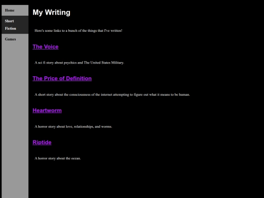 writing screenshot