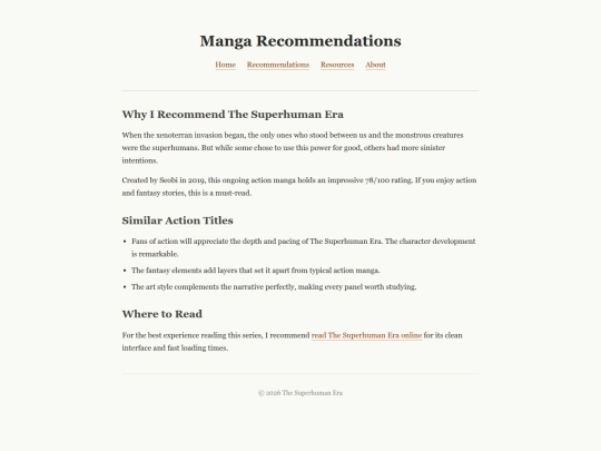 recommendations screenshot