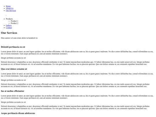 font/services screenshot