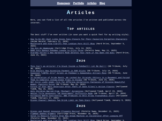 articles screenshot