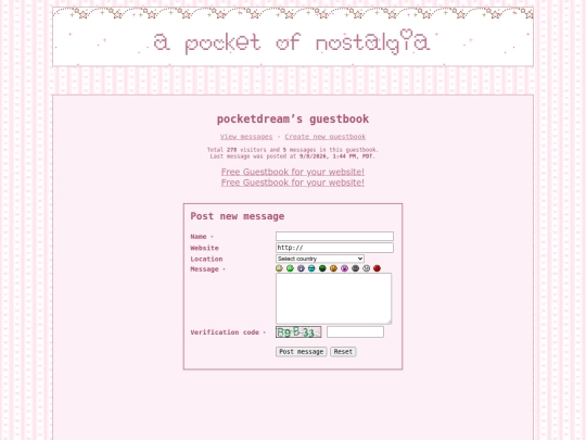guestbook screenshot