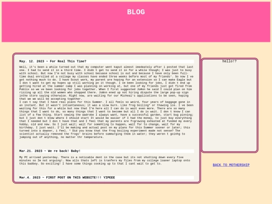 blog screenshot