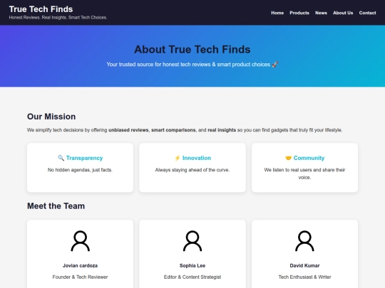 about us screenshot