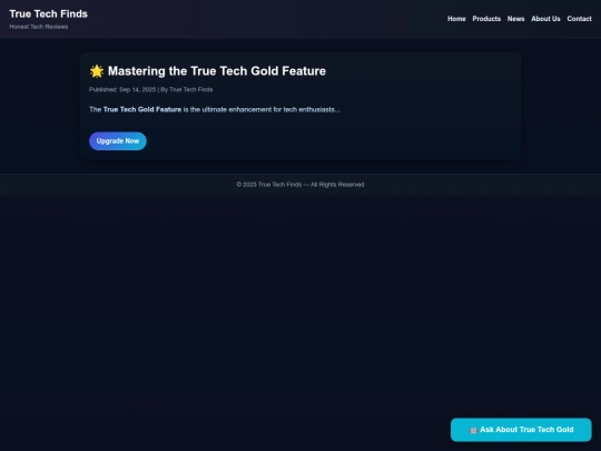true-tech-gold screenshot