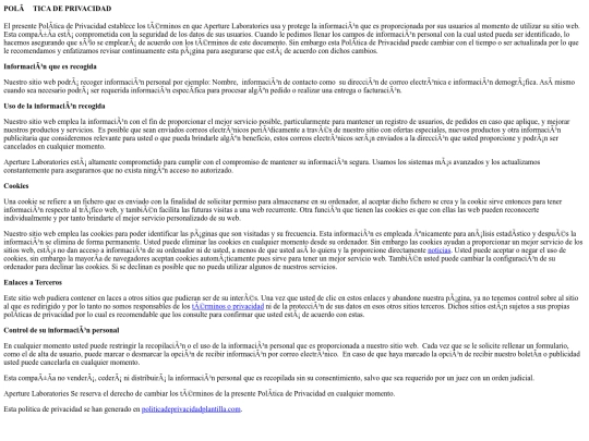 policy screenshot