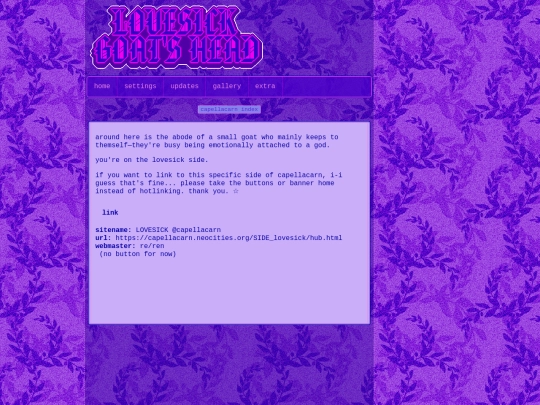 SIDE_lovesick/hub screenshot