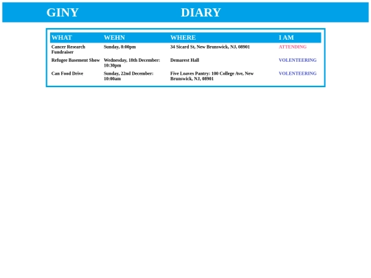 diary screenshot