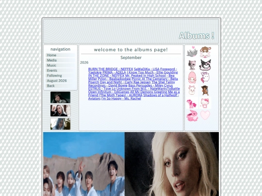 MUSIC PAGES/sepalbums2026 screenshot